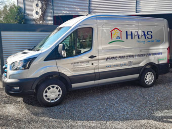Fahrzeugfolierung/Werbetechnik - Haas – Heizung. Sanitär. Solar